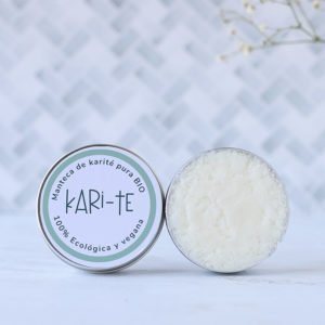 lata de manteca de karite abierta