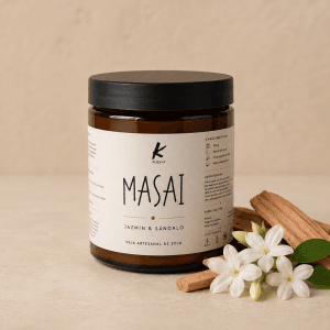 Vela MASAI Jazmín & Sándalo 200g