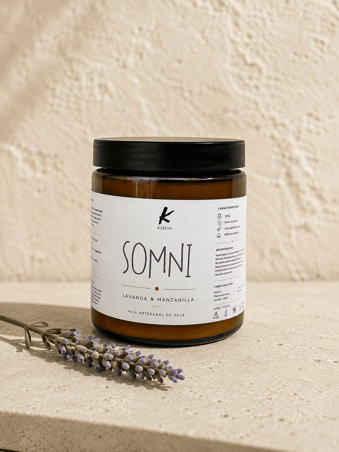 Vela SOMNI · Lavanda & Manzanilla · 200g